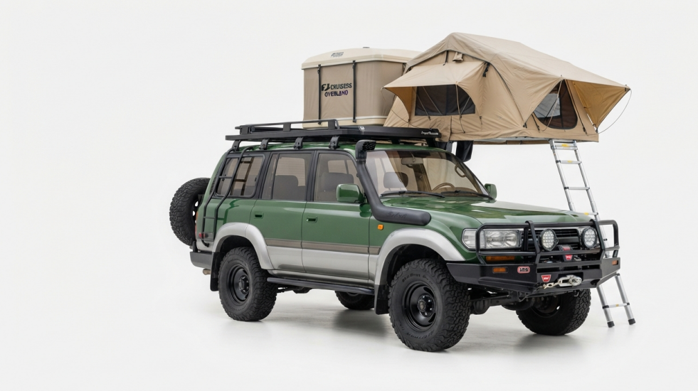 Toyota Land Cruiser Rooftop tent in Kenya