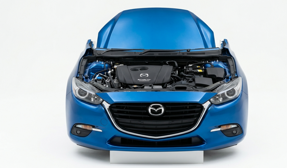 Mazda Axela nose cut in Kenya